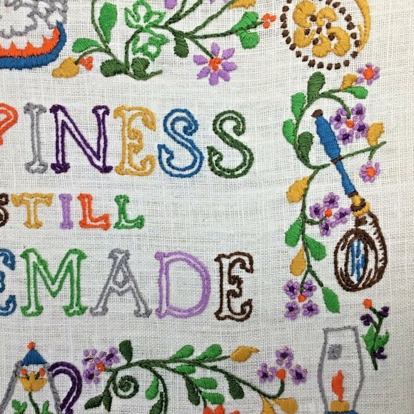 Completed~Crewel Embroidery~Happiness Homemade~ - Picture 4 of 8